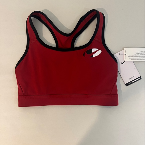 NEW Nike Dri-Fit Women's Impact CB Sports Logo Sports Bra In Maroon Size Small - Picture 2 of 10